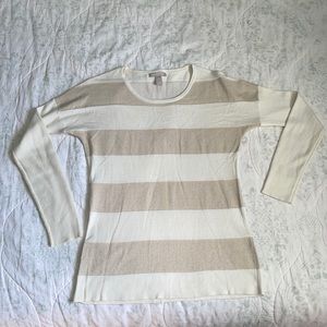 EUC Banana Republic gold and cream sweater size M